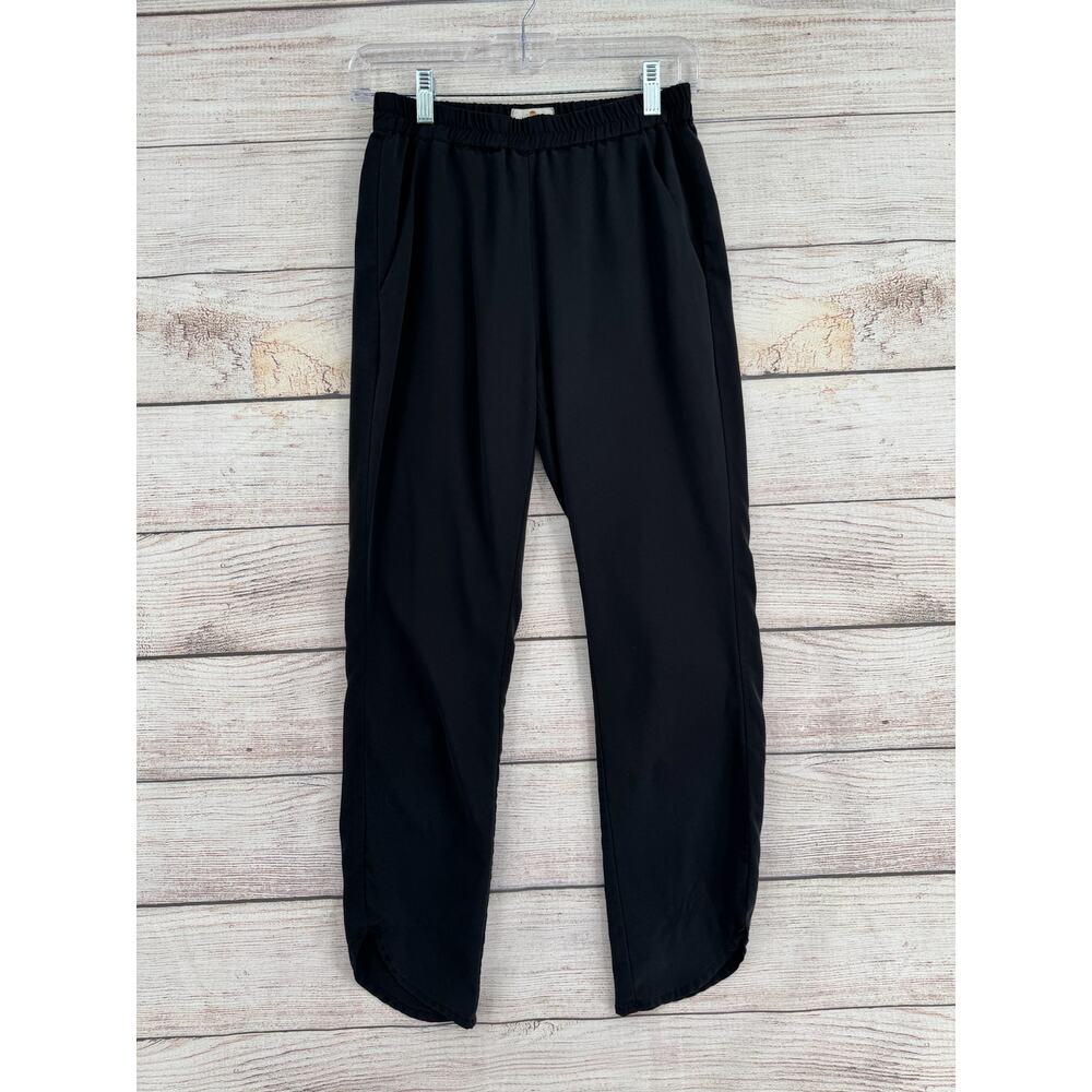 Marine Layer Curve‎ Ankle Hem Pull On Pants Womens XS Black 2 Pocket
